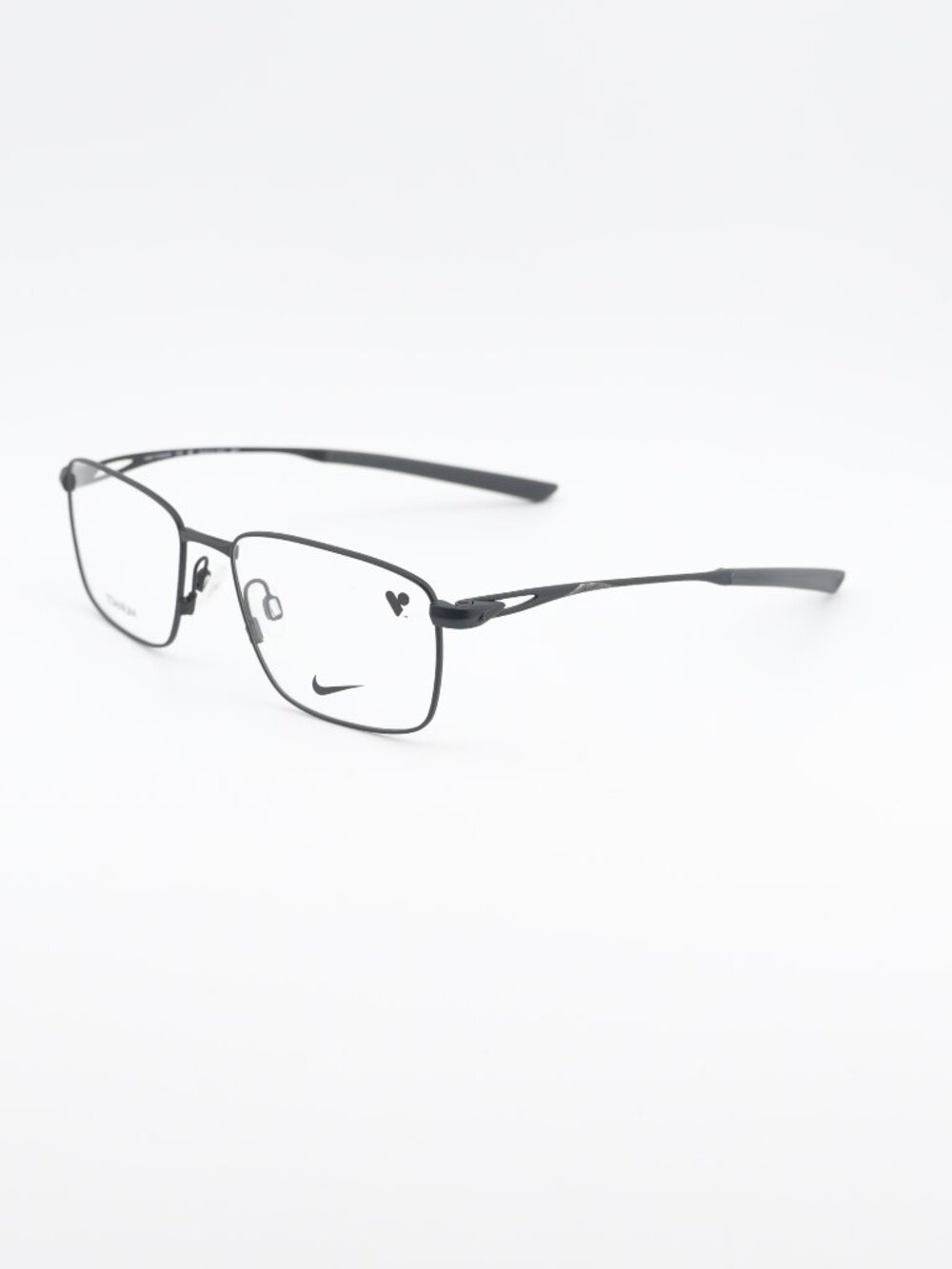 NIKE 6046 001 Eyeglasses Black 55mm Rectangle Frame